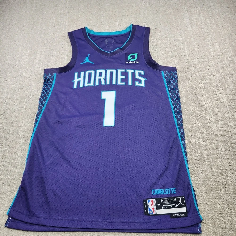 Lamelo Ball Charlotte Hornets Jersey Men Medium Nike Statement Swingman Purple